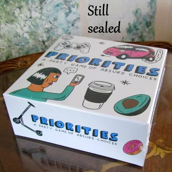 PRIORITIES GAME, PARTY BOARD GAME of ABSURD CHOICES, NEW, SEALED - A FUN GIFT! - Picture 3 of 4